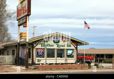 Route 66 boutiques à Seligman, Arizona Banque D'Images