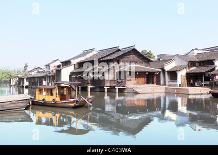 Ancien village chinois,Xizha, Jangsu, Chine. Banque D'Images