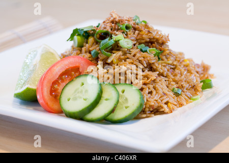 Thai nasi goreng, riz frit Banque D'Images