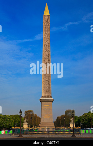 L'obélisque de Louxor dans la 'Place de la Concorde à Paris, France Banque D'Images