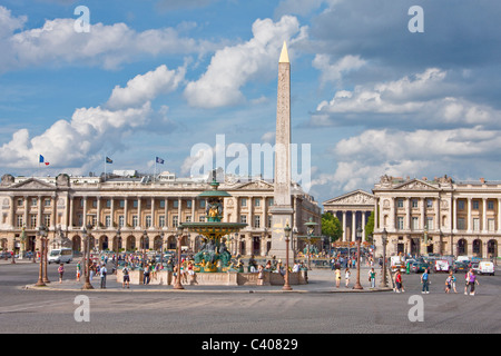 La France, l'Europe, Paris, Place de la Concorde, l'obélisque, touristiques, place, Banque D'Images