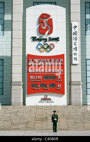 Compte à rebours des Jeux olympiques d'été de 2008 à Beijing, Chine Banque D'Images