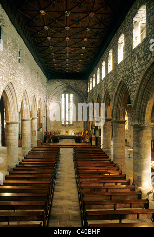 Old Aberdeen, la cathédrale St Machar, l'intérieur, l'Écosse cathédrales interiors UK nef gothique médiévale Banque D'Images