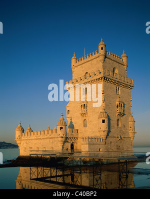 Belem, forteresse, gothique, maison de vacances, monument, Lisbonne, l'art manuélin, médiévale, Portugal, Europe, fleuve, le Tage, tourisme, Tour, voyage, Banque D'Images