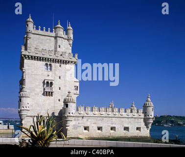 Belem, forteresse, gothique, maison de vacances, monument, Lisbonne, l'art manuélin, médiévale, Portugal, Europe, fleuve, le Tage, tourisme, Tour, voyage, Banque D'Images