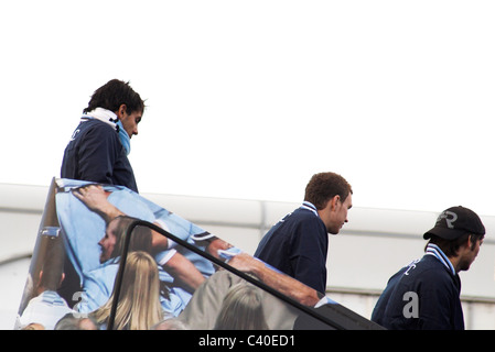 Parade de la coupe de Manchester City tour bus et les joueurs, 2011 Banque D'Images