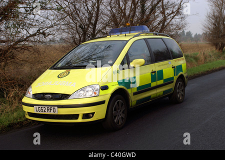 London Ambulance Service véhicule de l'agent de service. Banque D'Images