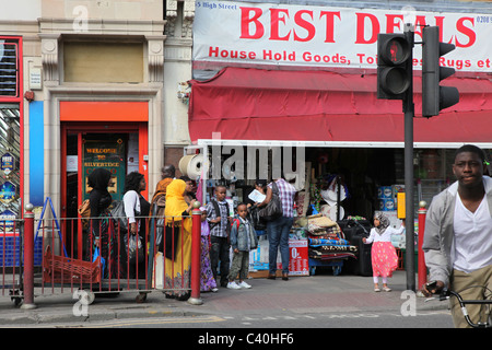 Leïde, une zone à Londres avec l'une des plus grandes de la population ethnique afro-antillais, en particulier Banque D'Images