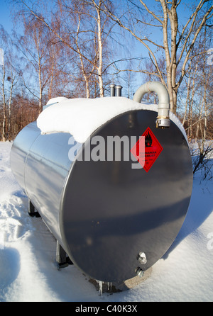 Réservoir de carburant au-dessus du sol , Finlande Banque D'Images