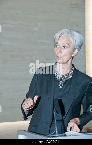 Christine Lagarde, ministre des Finances français candidat à la tête de FMI 2011 Banque D'Images