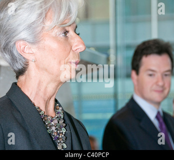 Christine Lagarde, ministre des Finances français candidat à la tête de FMI 2011 Banque D'Images