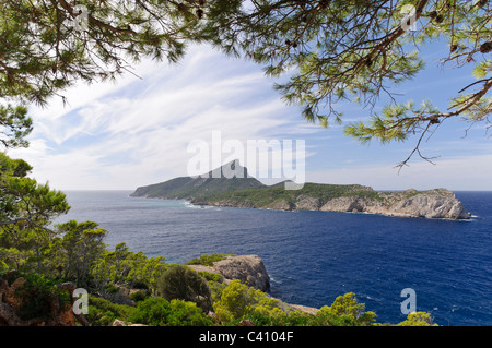 À l'extérieur, Îles Baléares, Dragonera, à l'extérieur, à l'extérieur, Européen, Europe, falaise, Rock Island, Rocky, plan d'eau, île, isl Banque D'Images