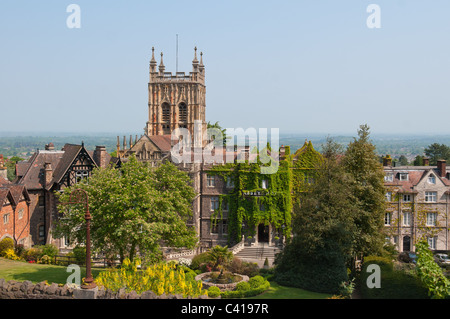 Prieuré de Great Malvern et Abbey Hotel Banque D'Images