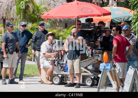 Scène de répétition pour Burn Notice à Miami le 20 mai, 2011 Banque D'Images