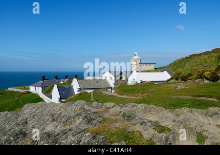 Bull Point Lighthouse near Mortehoe, Devon, Angleterre. Banque D'Images