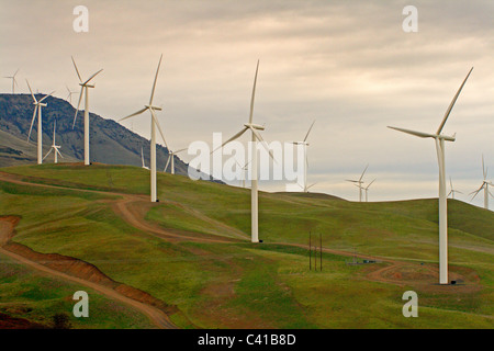 Projet d'éolienne de production d'électricité Biggs, Oregon Banque D'Images