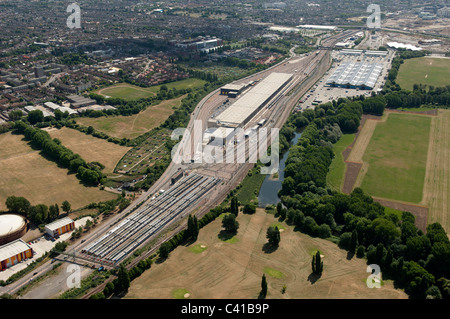 Centre d'ingénierie de l'Eurostar, Temple Mills, Londres. Banque D'Images