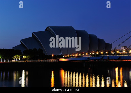 SECC à Finnieston la nuit, Glasgow, Écosse Banque D'Images