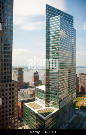 Le nouveau siège de Goldman Sachs à New York, au 200 rue de l'Ouest est considérée le mercredi 25 mai 2011. (© Richard B. Levine) Banque D'Images