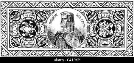 Henry I 'The Fowler', vers 875 - 2.7.936, roi d'Allemagne 6.5.919 - 2.7.936, portrait, gravure de bois, XIXe siècle, , Banque D'Images