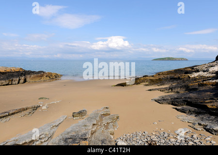 Plage de Porth et Tudwalls Bach St Island près de Abersoch Gwynedd dans Wales Banque D'Images