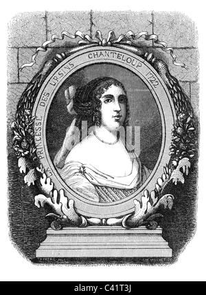 La Trémoille, Anne-Marie de, 1641 - 12.5.1722, dame de la cour française, portrait, gravure de bois, XIXe siècle, , Banque D'Images