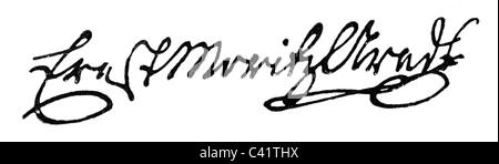 Arndt, Ernst Moritz, 26.12.1769 - 29.1.1860, auteur/écrivain allemand, poète, sa signature, Banque D'Images