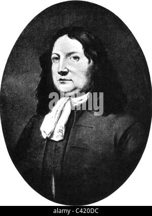 Penn, William, 14.10.1644 - 30.7.1718, politicien anglais, Quaker, fondateur de Pennsylvanie, portrait, ovale, Banque D'Images