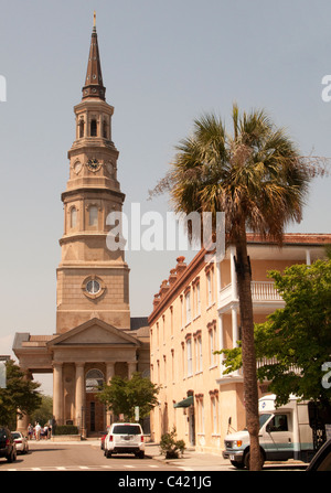 L'Église Saint Phillip centre-ville de Charleston en Caroline du Sud USA Banque D'Images