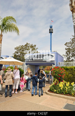 Le SeaWorld de San Diego l'entrée. Banque D'Images