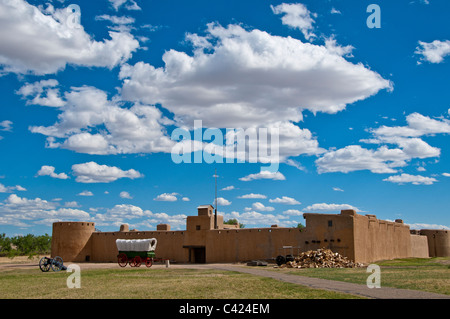 À l'extérieur, Bent's Old Fort Lieu historique national, La Junta, Colorado. Banque D'Images