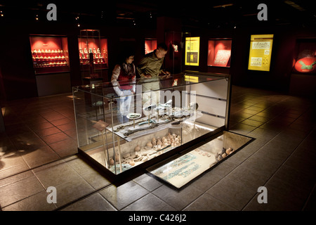 Le Pérou, près de Chiclayo, Sipan, Museo de Sito. L'intérieur. Banque D'Images