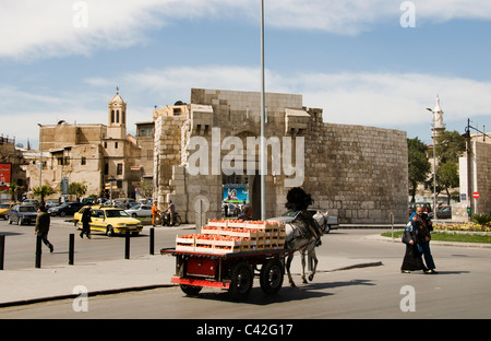 Bab Touma porte romaine de Saint Thomas ou Porte de Damas Syrie Byzantine Vénus Banque D'Images