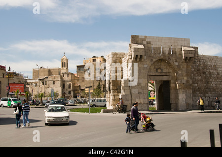 Bab Touma porte romaine de Saint Thomas ou Porte de Damas Syrie Byzantine Vénus Banque D'Images