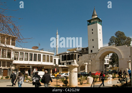 Rue Route de Bab ash Sharqi vieille porte est Damas Syrie Banque D'Images