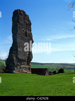 La ruine de la porterie de Bramber castle, Gallician, West Sussex, England, UK Banque D'Images