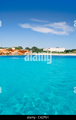 Cala Saona Formentera île des Baléares de sur la mer Méditerranée, l'Espagne Banque D'Images