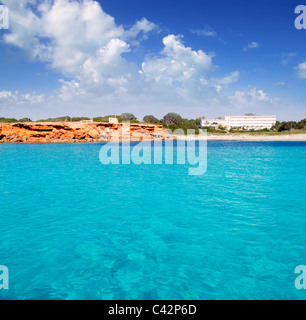 Cala Saona Formentera île des Baléares de sur la mer Méditerranée, l'Espagne Banque D'Images