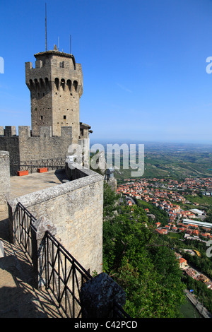 République de Saint-Marin, la ville de San Marino, guaita. Banque D'Images