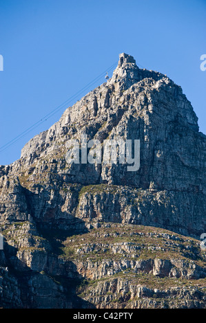 La station de câble supérieur sur la Montagne de la table vue de Kllof Weg Cape Town Afrique du Sud Banque D'Images