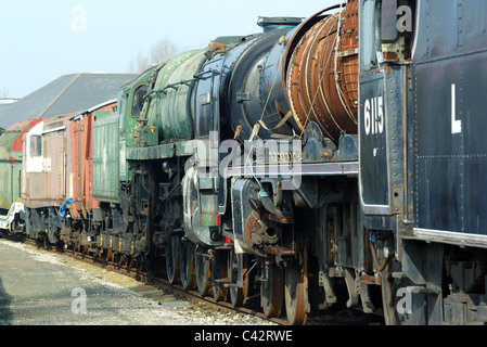 APT, l'avance Train de voyageurs, les locomotives à vapeur, la classe 31. Le Centre du patrimoine mondial de Crewe Crewe, autrefois l'âge de fer est une compagnie de mu Banque D'Images