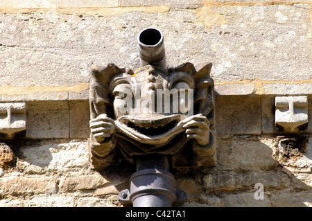 Gargoyle sur St Botolph, Barton Seagrave, Northamptonshire, England, UK Banque D'Images