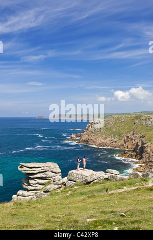 Cornouailles près de Lands End, West Cornwall, England UK Banque D'Images