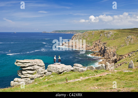 Cornouailles près de Lands End, West Cornwall, England UK Banque D'Images