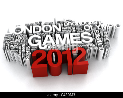 Londres 2012 jeux 3d Banque D'Images