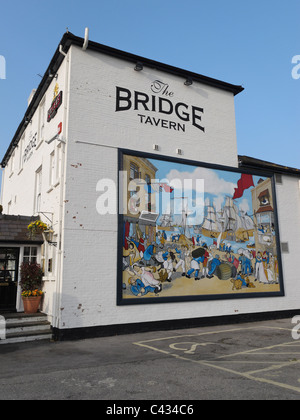 Le pont Tavern, carrossage Dock, Vieux Portsmouth, Hampshire, Angleterre. Banque D'Images