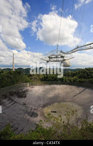 États-unis d'Amérique, des Caraïbes, d'Arecibo, Puerto Rico, l'Observatoire d'Arecibo (plus grand télescope radio) Banque D'Images