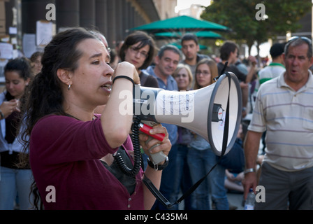 Les gens de débattre en assemblée générale au cours de la révolution espagnole Banque D'Images