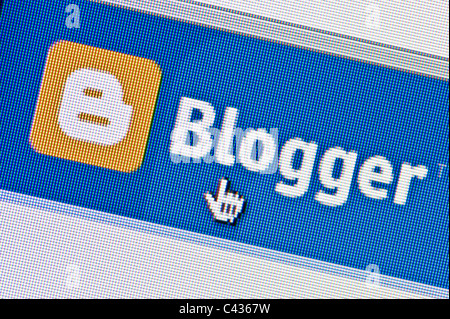 De près de l'logo Blogger comme vu sur son site web. (Usage éditorial uniquement : -Print, télévision, e-book et le comité éditorial du site). Banque D'Images
