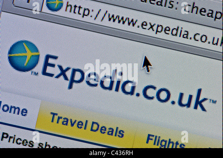 De près de l'logo Expedia comme vu sur son site web. (Usage éditorial uniquement : -Print, télévision, e-book et le comité éditorial du site). Banque D'Images